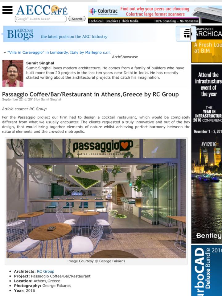 Passaggio Coffee| Bar | Restaurant δημοσίευση στο AECCAFE στην California.